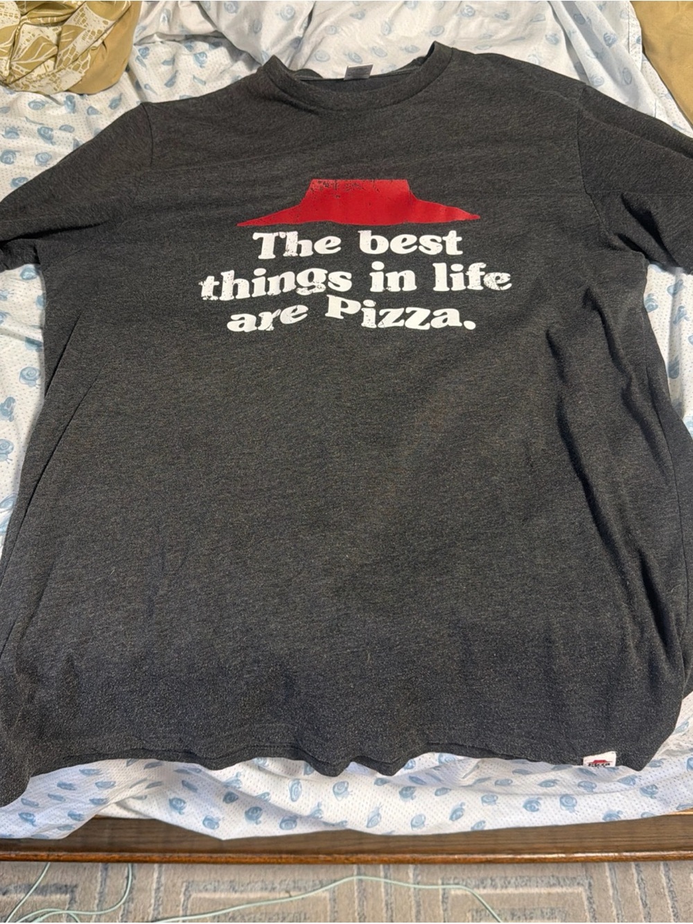 Pizza Hut Charcoal 'The Best Things in Life Are Pizza' Graphic Tee